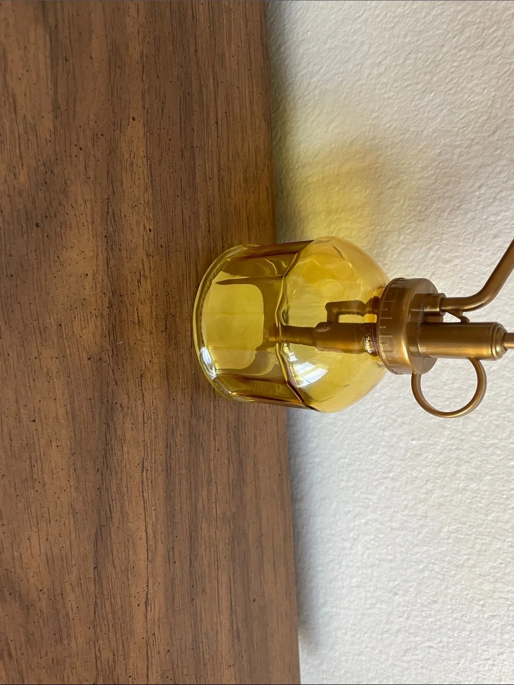 Amber Glass Plant Mister with Brass Pump - Home Bath